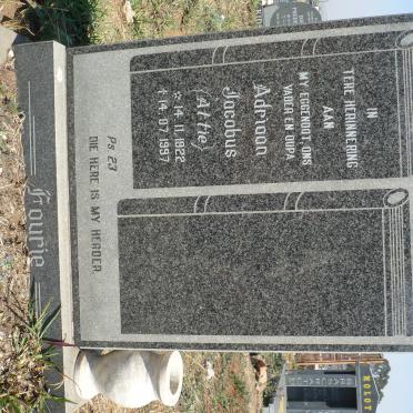 FOURIE Adriaan Jacobus 1922-1997