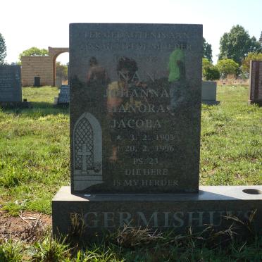 GERMISHUYS Johanna Hanora Jacoba 1903-1996