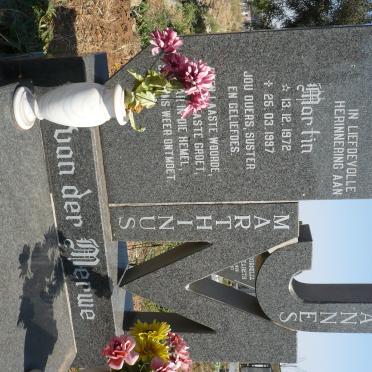 MERWE Johannes Marthinus, van der 1972-1997