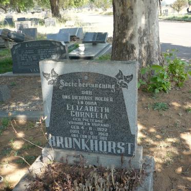 BRONKHORST Elizabeth Cornelia previously DU RAND nee PRETORIUS 1922-1968