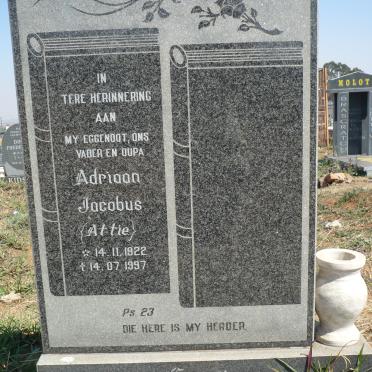 FOURIE Adriaan Jacobus 1922-1997