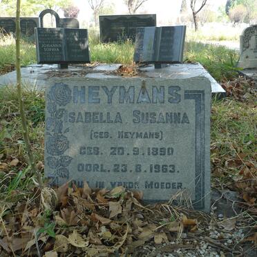 HEYMANS Isabella Susanna nee HEYMANS 1890-1963