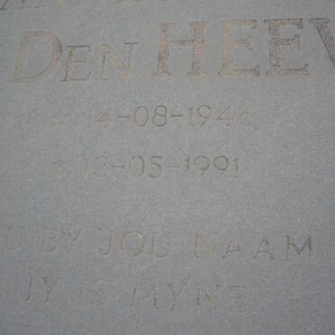 HEEVER Johannes Andries, van den 1946-1991