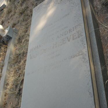 HEEVER Johannes Andries, van den 1946-1991