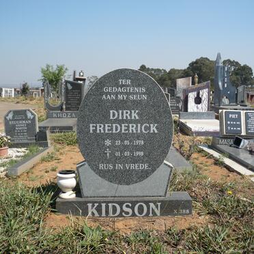 KIDSON Dirk Frederick 1978-1998