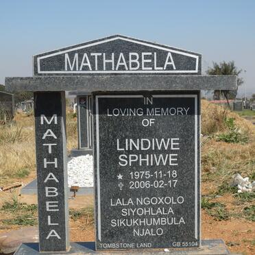 MATHABELA Lindiwe Sphiwe 1975-2006