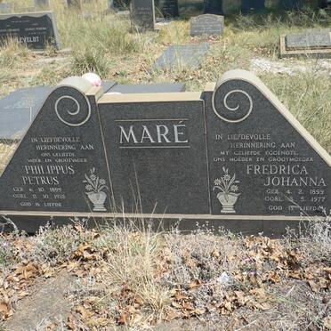 MARé Philippus Petrus 1899-1978 &amp; Fredrica Johanna 1899-1977