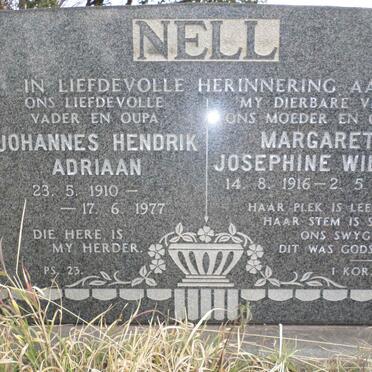 NELL Johannes Hendrik Adriaan 1910-1977 & Margaret Josephine Wilson 1916-1971