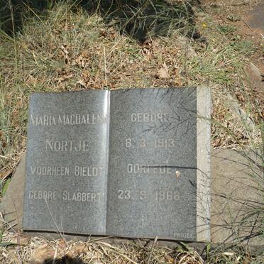NORTJE Marie Magdalena previously BIELOT nee SLABBERT 1913-1968