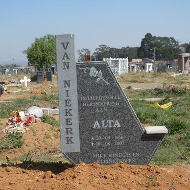 NIEKERK Alta, van 1958-2007