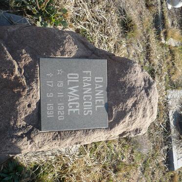 OLWAGE Daniel Francois 1920-1991