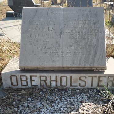 OBERHOLSTER Jacobus Schalk 1920-1999 &amp; Johanna Maria Elizabeth 1920-1991
