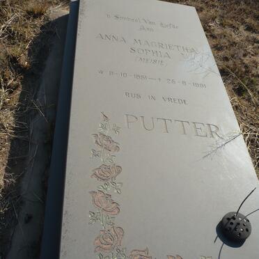 PUTTER Anna Magrietha Sophia 1951-1991