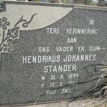 STANDER Hendrikus Johannes 1899-1963