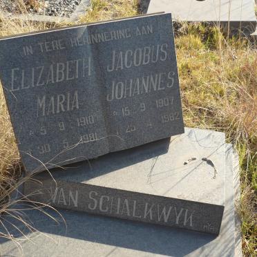 SCHALKWYK Jacobus Johannes, van 1907-1982 &amp; Elizabeth Maria 1910-1981