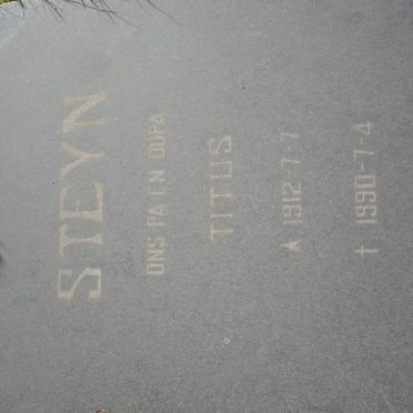 STEYN Titus 1912-1990