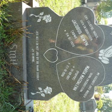 SMIT Jacobus Alwyn 1920- &amp; Maria Magdalena 1921-1996