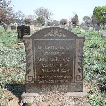 SNYMAN Andries Lukas 1953-1954