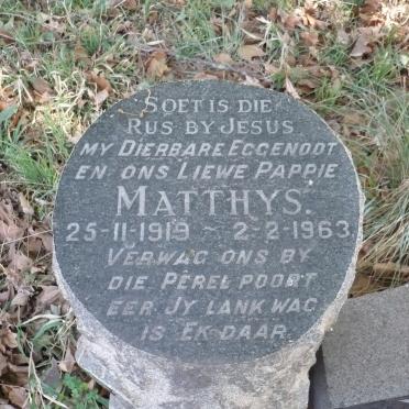 TONDER Matthys, van 1919-1963