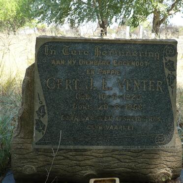 VENTER Gert J.E. 1925-1968?