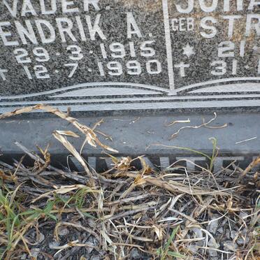 VENTER Hendrik A. 1915-1990 &amp; Johanna M. STRYDOM 1932-1998