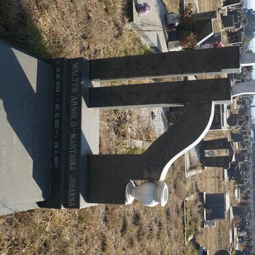 ? Walter Arnold 1938-1991 &amp; Marthina Johanna 1947-