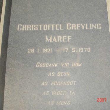 MAREE Christoffel Greyling 1921-1970