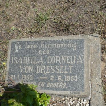 DRESSELT Isabella Cornelia, von 1953-1953