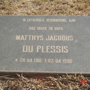 PLESSIS Matthys Jacobus, du 1916-1990