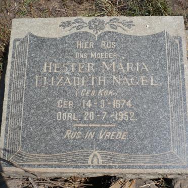 NAGEL Hester Maria Elizabeth nee KOK 1874-1952