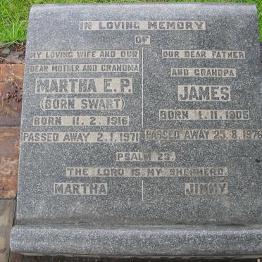 BEECHEY James 1905-1976 &amp; Martha E.P. SWART 1916-1971