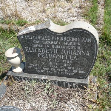 NIEUWOUDT Elizabeth Johanna Petronella 1908-1992