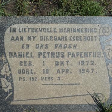 PAPENFUS Daniel Petrus 1872-1947