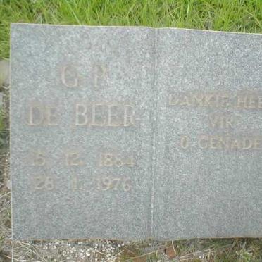 BEER G.P., de  1884-1976