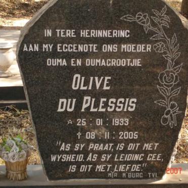 PLESSIS Olive, du 1933-2005