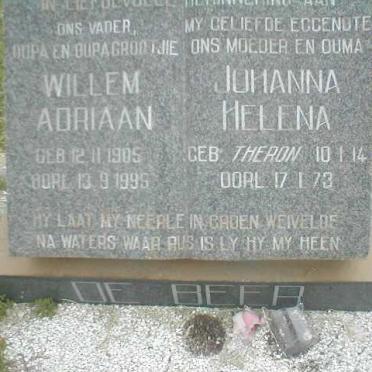 BEER Willem Adriaan, de 1905-1995 &amp;  Johanna Helena THERON  1914-1973