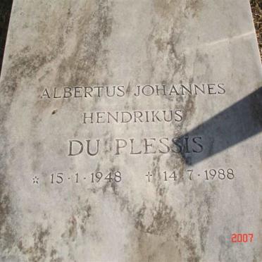 PLESSIS Albertus Johannes Henrikus, du 1948-1988