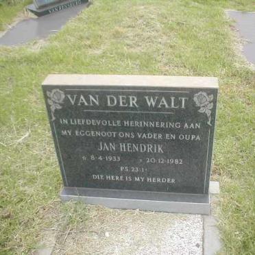 WALT Jan Hendrik, van der 1933-1982