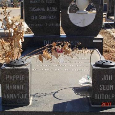PLESSIS Susanna Maria, du nee SCHOEMAN 1961-1989