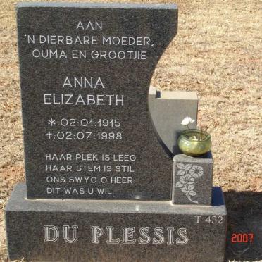 PLESSIS Anna Elizabeth, du 1915-1998