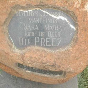 PREEZ Matthys Johannes Marthinus, du  &amp; Sara Maria DE BEER