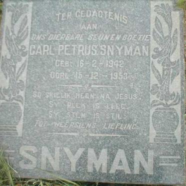 SNYMAN Carl Petrus 1942-1953