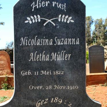 MULLER Nicolasina Suzanna Aletha 1822-1910