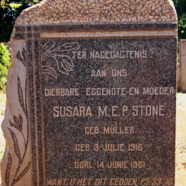 STONE Susara M.E.P. nee MULLER 1916-1961