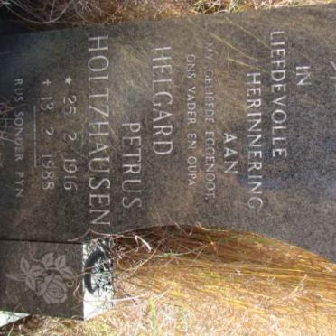 HOLTZHAUSEN Helgard Petrus 1916-1988
