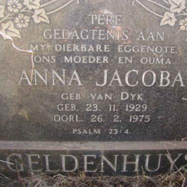 GELDENHUYS Anna Jacoba nee VAN DYK 1929-1975