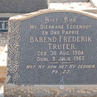 TRUTER Barend Frederik 1904-1962
