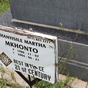 MKHONTO Khanyisile Martha 1980-2004