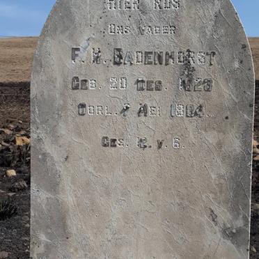 BADENHORST F.H. 1823-1884