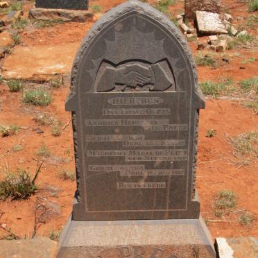 PREEZ Andries Hercules, du 1850-1927 &amp; Margaritha Maria STEENKAMP 1858-1927